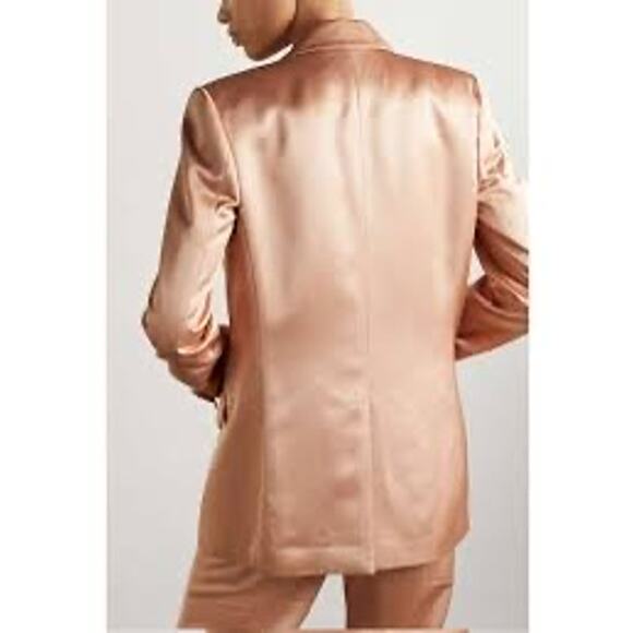 A.L.C. Dakota Satin Blazer in Sirocco Gold NWT Size 4 - Picture 2 of 9